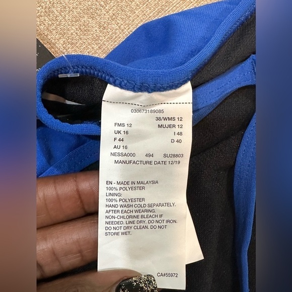 Nike Lace-Up Tie-Back Swimsuit (NWT) Size: 12 Brilliant Blue - Picture 6 of 7